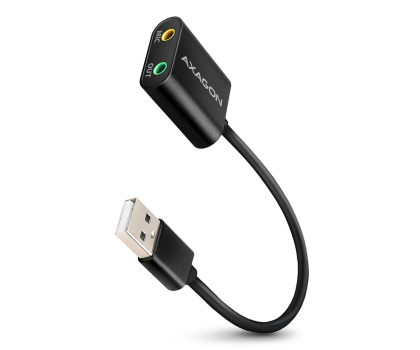 Karta dźwiękowa AXAGON ADA-12 Zewnętrzna karta dzwiękowa USB 2.0 48kHz/16-bit stereo, metal, kabel USB-A 15 cm